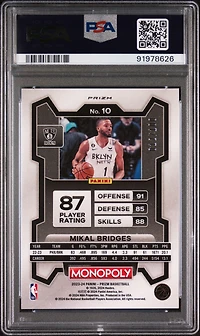 2023 Panini Prizm Monopoly 10 Mikal Bridges PSA 10