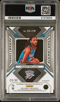 2023 Panini Prizm Sensational Signatures Sscw Cason Wallace Red PSA 10
