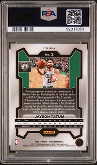 2023 Panini Prizm 2 Jayson Tatum Ice PSA 10