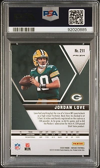 2020 Panini Mosaic 211 Jordan Love Reactive Green PSA 10