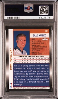1998 Topps Chrome 154 Dirk Nowitzki PSA 8