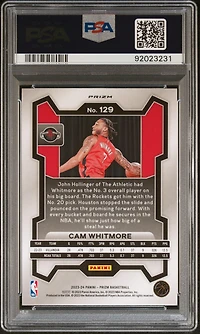 2023 Panini Prizm 129 Cam Whitmore Ice PSA 10