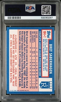1984 Topps Traded 104t Bret Saberhagen PSA 9