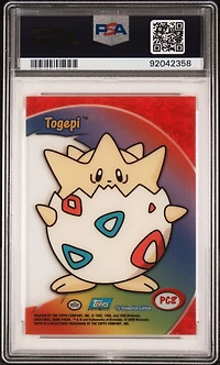 2000 Topps Pokemon Tv Animation Clear Cards Pc8 Togepi PSA 10