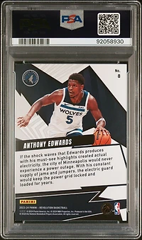 2023 Panini Revolution Shock Wave 8 Anthony Edwards PSA 9