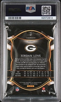 2020 Panini Select 47 Jordan Love Die-cut Blue Prizm PSA 9