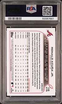 2022 Topps Chrome Logofractor Edition 110 Ronald Acuna Jr. PSA 10