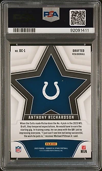 2023 Panini Rookies & Stars Draft Class Dc1 Anthony Richardson PSA 10