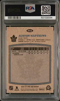 2016 Upper Deck O-pee-chee Update 694 Auston Matthews Retro PSA