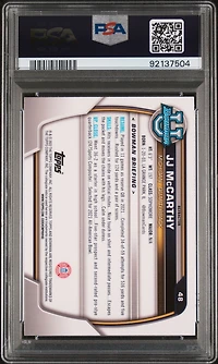 2022 Bowman University Chrome Prospects 48 Jj Mccarthy Refractor PSA 10