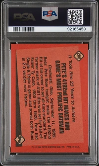 1986 Topps 206 Pete Rose PSA 8