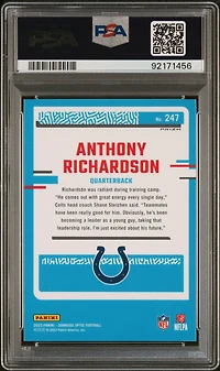 2023 Panini Donruss Optic 247 Anthony Richardson PSA