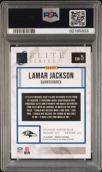 2018 Panini Donruss The Elite Series Rookies Esr17 Lamar Jackson PSA 10