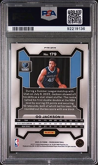 2023 Panini Prizm 179 Gg Jackson Ii Ice PSA 10