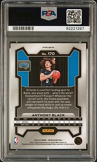 2023 Panini Prizm 170 Anthony Black Silver Prizm PSA 10
