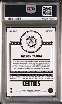 2023 Panini Nba Hoops 287 Jayson Tatum Artist Proof Gold PSA 9