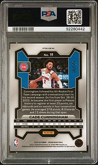2023 Panini Prizm 11 Cade Cunningham Green Pulsar PSA 10