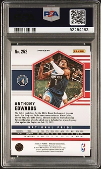 2020 Panini Mosaic 252 Anthony Edwards Mosaic PSA 10
