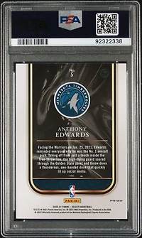 2020 Panini Select Rookie Selections 5 Anthony Edwards Silver PSA 10