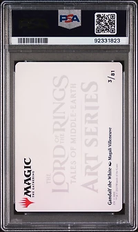 2023 Magic The Gathering Tales Of Middle-earth Art Series 3 Gandalf The White Gold Facsimile PSA