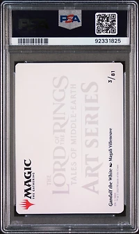 2023 Magic The Gathering Tales Of Middle-earth Art Series 3 Gandalf The White Gold Facsimile PSA 9