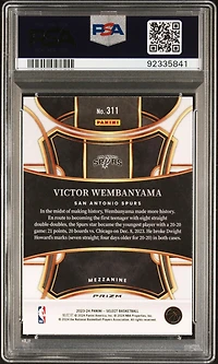 2023 Panini Select Victor Wembanyama Blue Prizm PSA