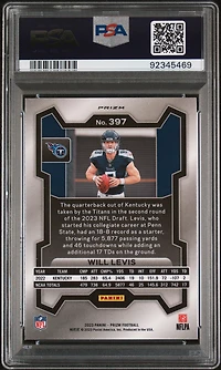 2023 Panini Prizm 397 Will Levis Purple Pulsar PSA