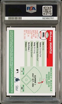2006 Topps Mantle Home Run History 1 Mickey Mantle PSA 10