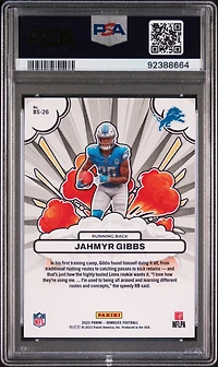 2023 Panini Donruss Bomb Squad Bs26 Jahmyr Gibbs PSA 10