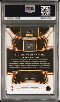 2023 Panini Select 311 Victor Wembanyama PSA