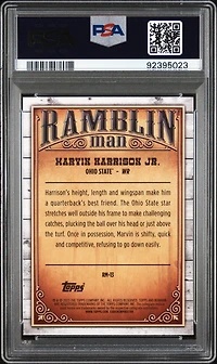 2023 Bowman University Chrome Ramblin' Man Rm13 Marvin Harrison Jr. PSA 10
