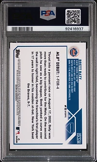 2023 Topps Chrome Update Sapphire Edition 244 Brett Baty PSA 10