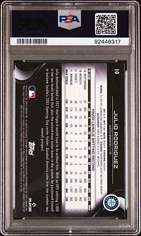 2022 Topps Chrome Black 10 Julio Rodriguez PSA 10