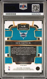 2023 Panini Select 89 Nick Smith Jr. Silver Prizm PSA 10