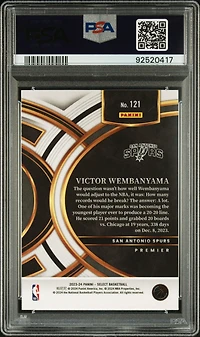 2023 Panini Select 121 Victor Wembanyama Blue PSA 10