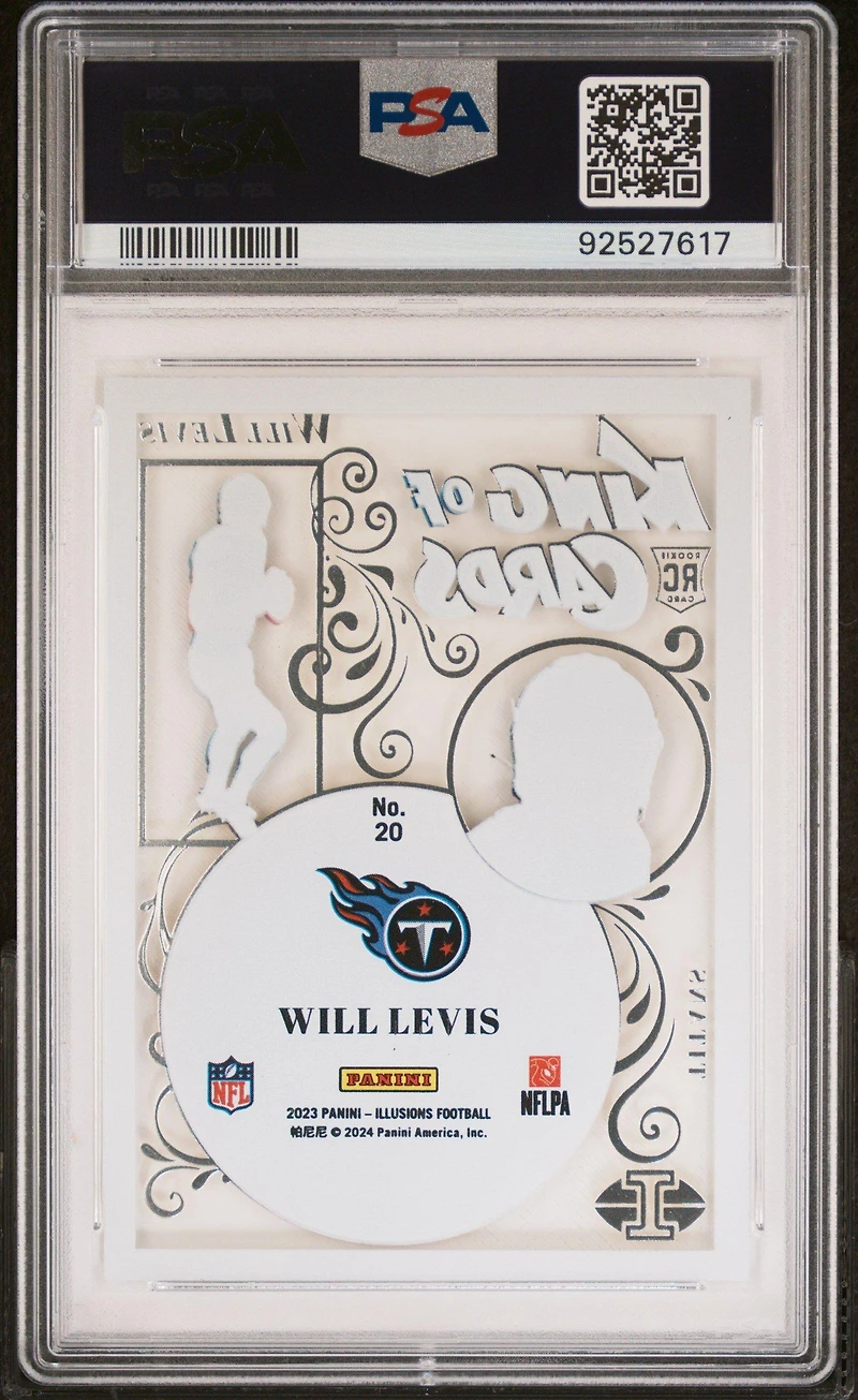 2023 Panini Illusions King Of Cards 20 Will Levis PSA 10