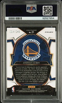 2022 Panini Select 27 Stephen Curry Blue Scope PSA 10