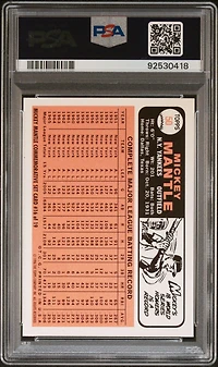1996 Topps Mantle Reprint 16 1966 Topps Reprint PSA 10