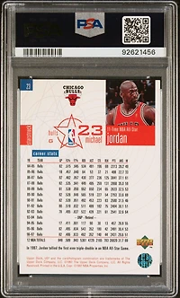 1997 Ud3 23 Michael Jordan PSA 8