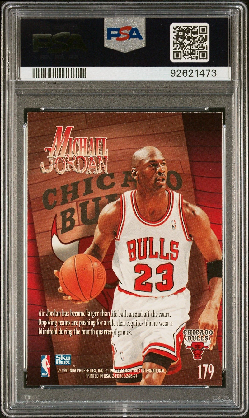 1996 Skybox Z-force 179 Michael Jordan PSA 8