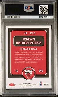 2008 Fleer Jordan Retrospective Mj-9 Michael Jordan PSA 9