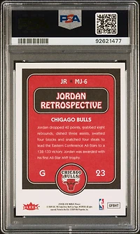 2008 Fleer Jordan Retrospective Mj-6 Michael Jordan PSA 9