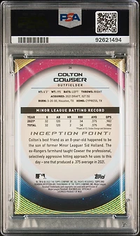 2022 Bowman Inception 36 Colton Cowser PSA 10