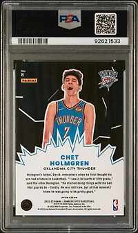 2022 Panini Donruss Optic My House 8 Chet Holmgren Purple PSA 10