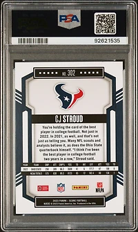 2023 Panini Score 302 Cj Stroud PSA 10