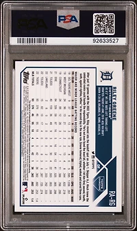 2023 Topps Chrome Rookie Autograph Rarg Riley Greene Purple Speckle Refractor PSA 9