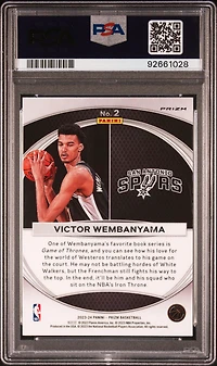 2023 Panini Prizm Global Reach 2 Victor Wembanyama Green Prizm PSA 10