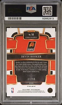 2023 Panini Select 58 Devin Booker Gold Cracked Ice PSA 10