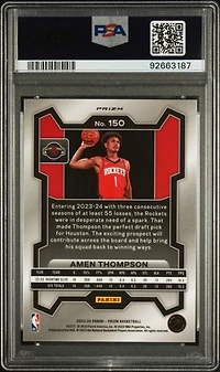 2023 Panini Prizm 150 Amen Thompson Silver Prizm PSA