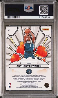 2023 Panini Donruss Bomb Squad 6 Anthony Edwards PSA 10